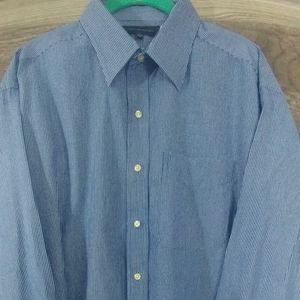 Tommy Hilfiger Men's 17x32-33 XL  Blue Pinstripe